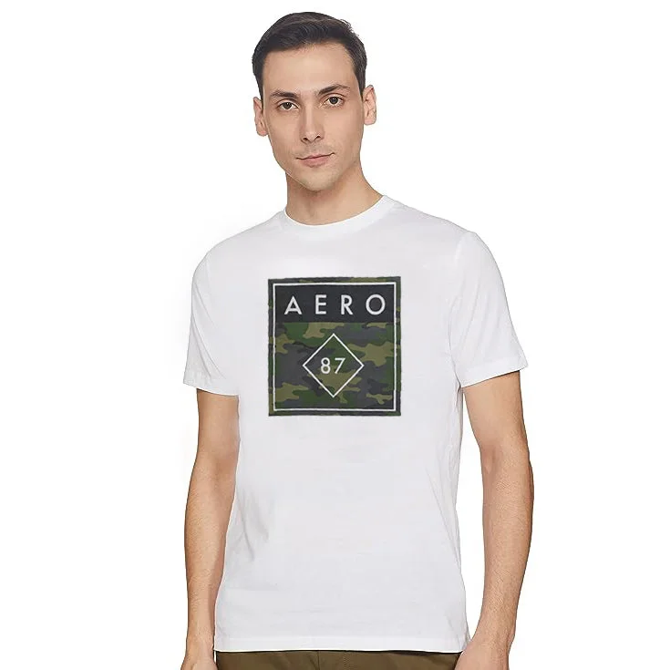 Warm Essentials AR - Men 'White' Aero 87 Camo Logo Short Sleeve T-Shirt AR217