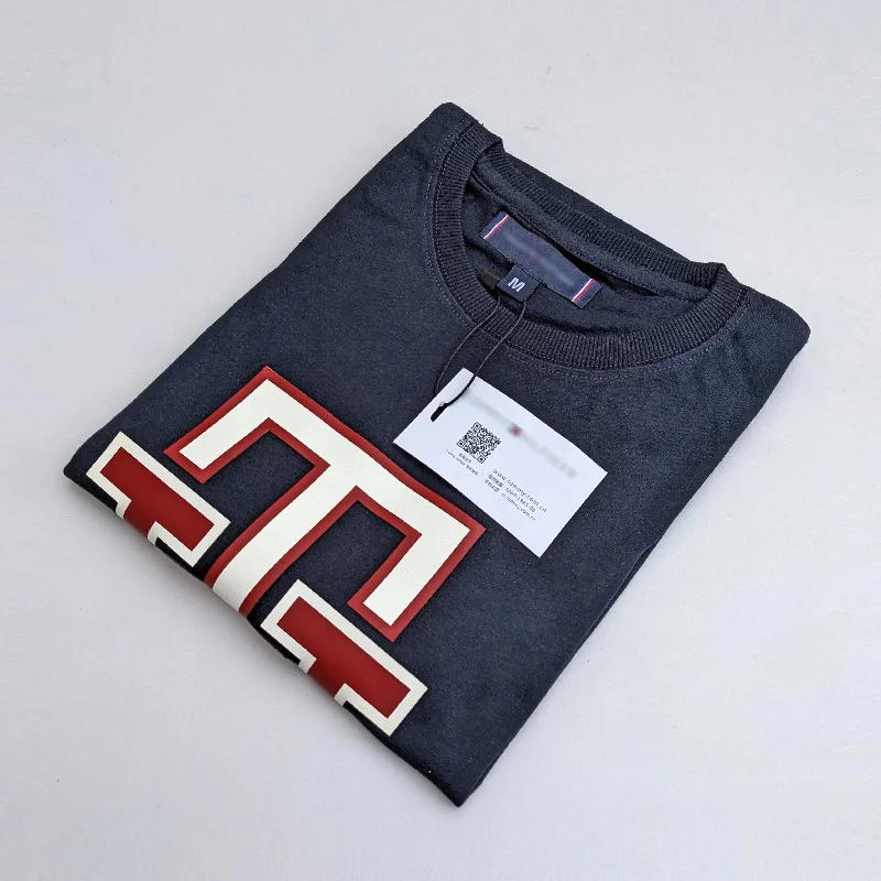 Soft Materials TM - Men 'Navy' Logo  Rubberized Printed T-Shirt TM685