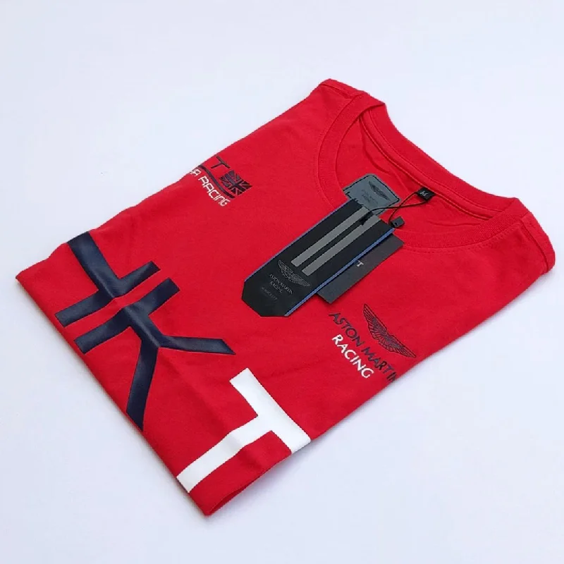 Comfortable Shirts HK - Men 'Red' HKT Printed T-Shirt HK694