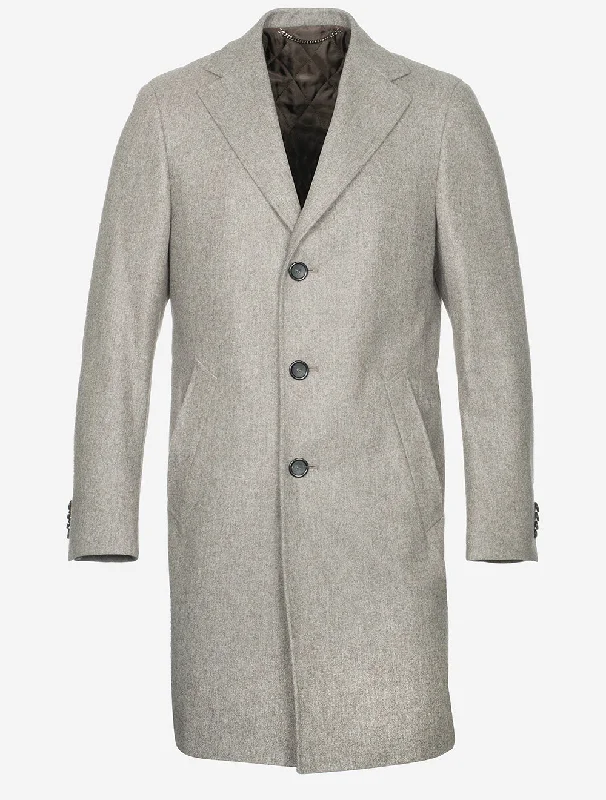 Comfy Outerwear Wool Overcoat Beige
