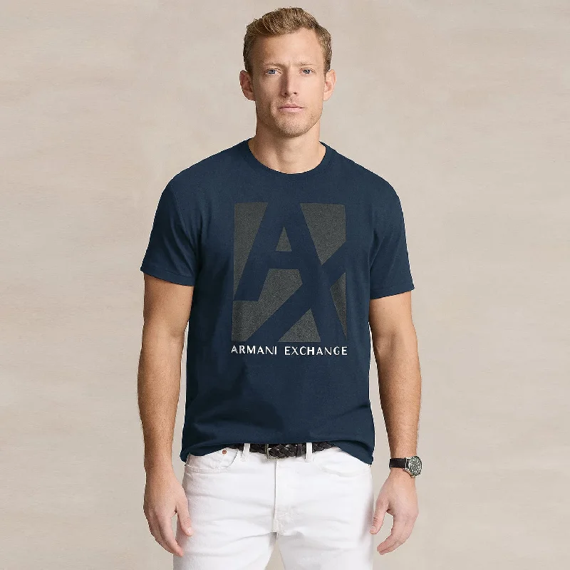Effortless Comfort AX - Men 'Navy' Armani Exchange Printed Logo T-Shirt AX776