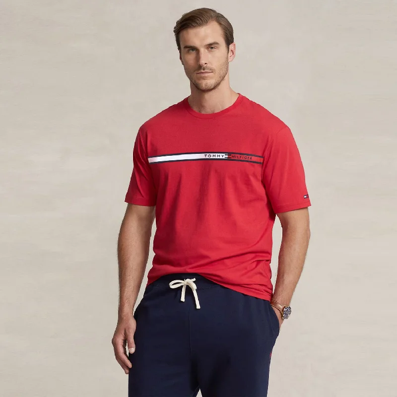 Active Comfort TM - Men 'Red' Printed Logo T-Shirt TM769