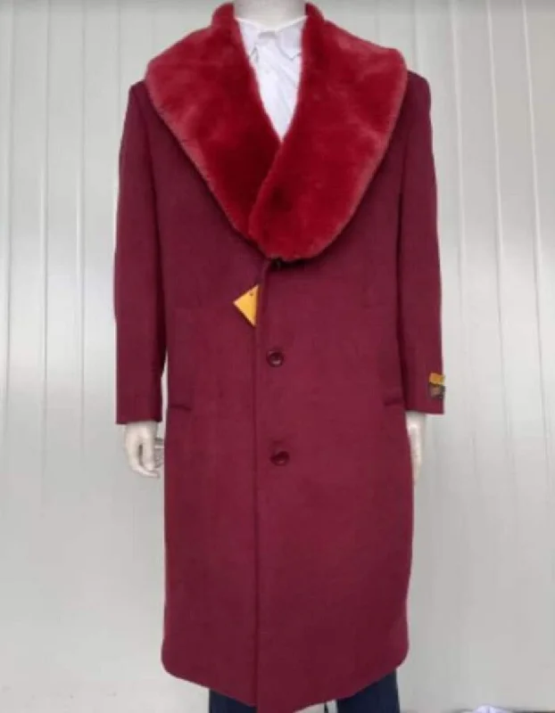 Easy Pants Mens Overcoat - Topcoat For Men - Winter Fabric - Mens Cashmere Blend Burgundy Coat Full length - Cashmere Overcoat Easy Pants Mens Overcoat - Topcoat For Men - Winter Fabric - Mens Cashmere Blend Burgundy Coat Full length - Cashmere Overcoat