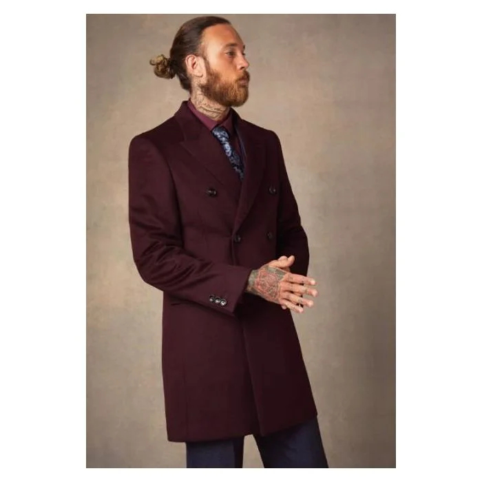 Trendy Hoodies Men's Burgundy ~ Wine ~ Maroon Overcoats