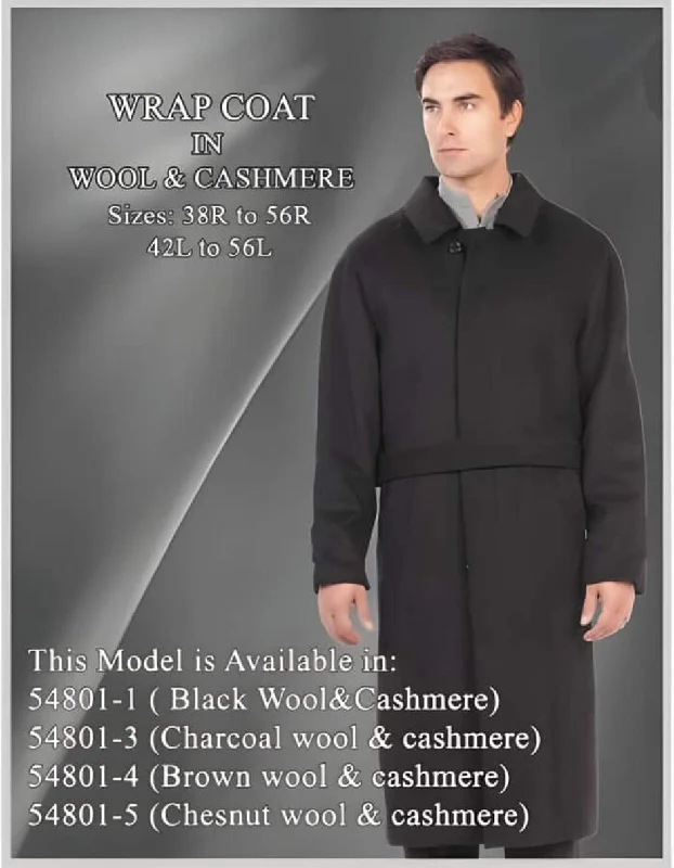 All-Weather Wear Mens Overcoat - Topcoat For Men - Winter Fabric - Wrap Coat in Wool fabric & Cashmere Dark color black men's Overcoat All-Weather Wear Mens Overcoat - Topcoat For Men - Winter Fabric - Wrap Coat in Wool fabric & Cashmere Dark color black men's Overcoat