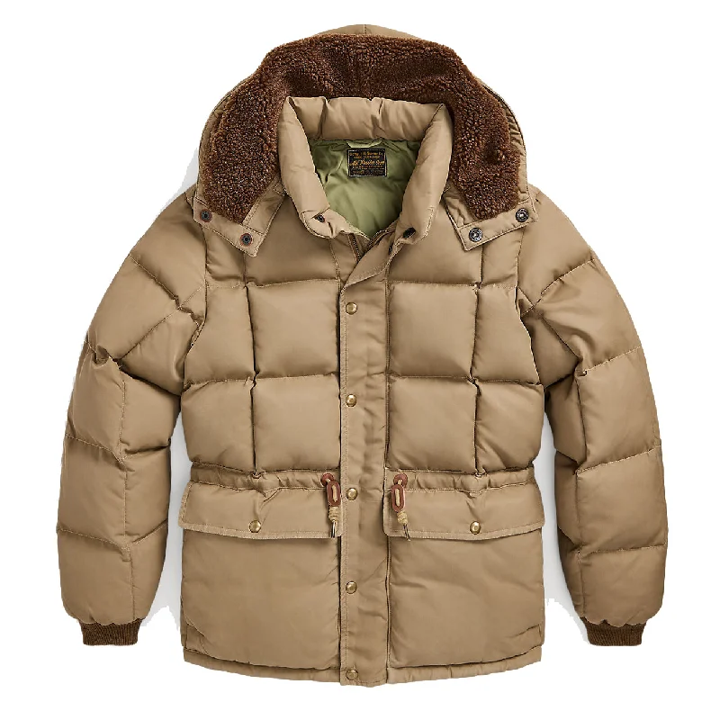 Urban Outfits RRL by Ralph Lauren Quilted Hooded Jacket Vintage Khaki