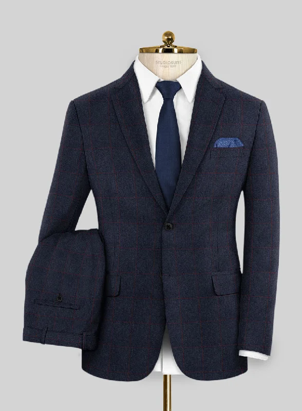 Smart Outfits Caccioppoli Rorati Navy Blue Wool Suit