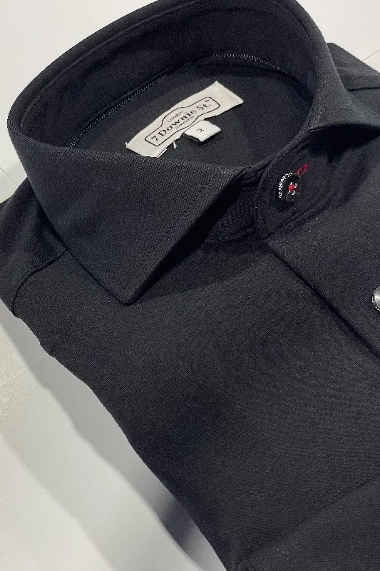 Practical Looks Long Sleeve Sport Shirt Claiborne Black HZN 0404