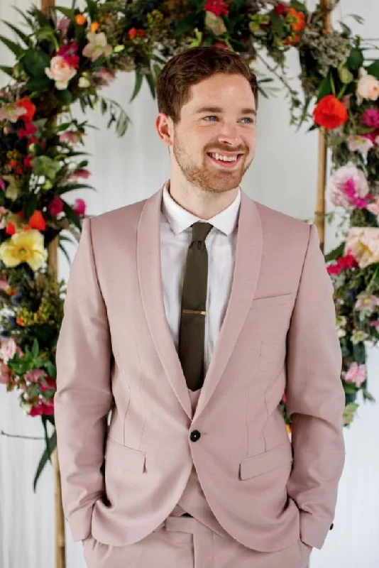 All-Season Outfits Wedding Suit Men 3 Piece Peach Dinner Suit Slim Fit Peach Suits Formal Elegant Suit Bespoke Tailoring