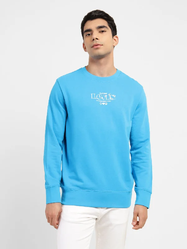 Flexible Wear Men's Brand Logo Crew Neck Sweatshirt