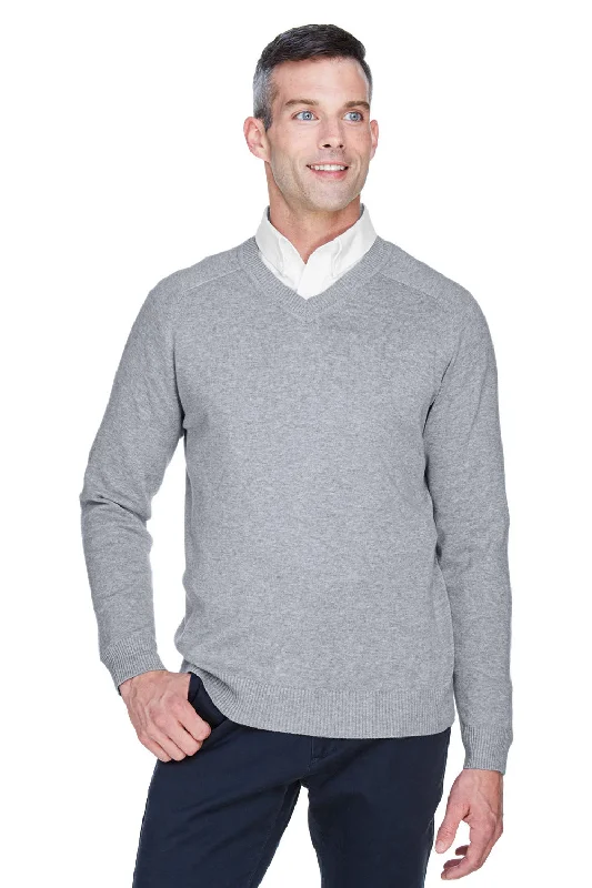 Comfy Outerwear Devon & Jones Mens Wrinkle Resistant V-Neck Sweater - Heather Grey - Closeout Comfy Outerwear Devon & Jones Mens Wrinkle Resistant V-Neck Sweater - Heather Grey - Closeout