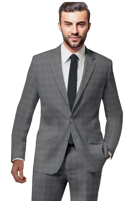 Lightweight T-shirts Light Grey Plaid Suit
