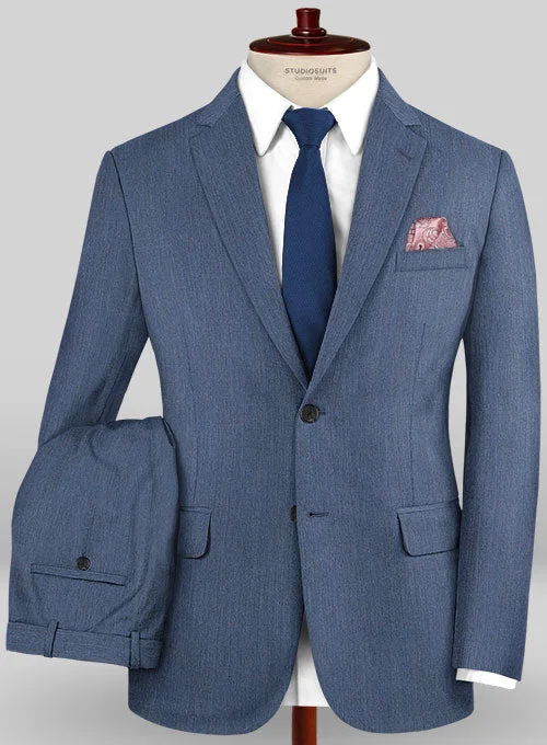 Comfy Styles Caccioppoli Sun Dream Rafana Blue Wool Silk Suit