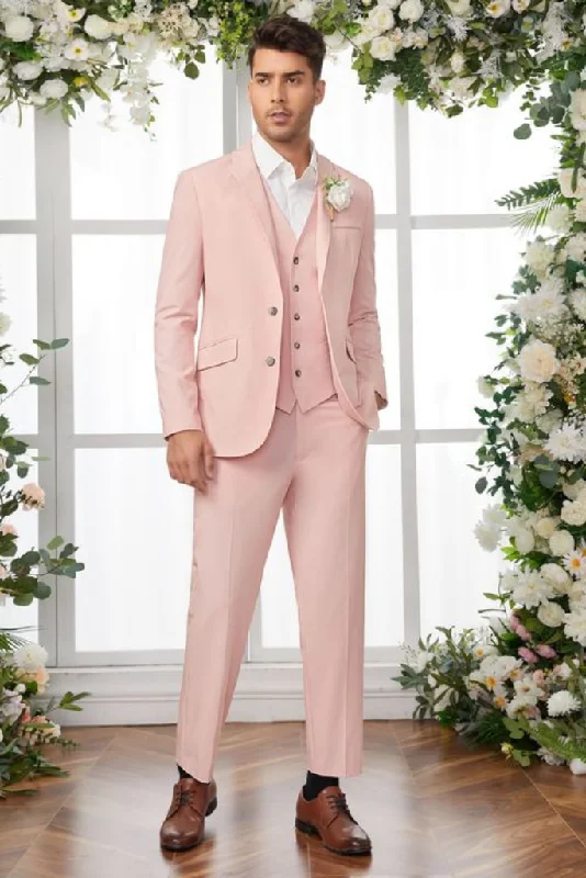 Cool Streetwear Men Peach Suit Three Piece Suit Formal Fashion Wedding Suit Slim Fit Suit Prom Wear Gift For Mens Cool Streetwear Men Peach Suit Three Piece Suit Formal Fashion Wedding Suit Slim Fit Suit Prom Wear Gift For Mens