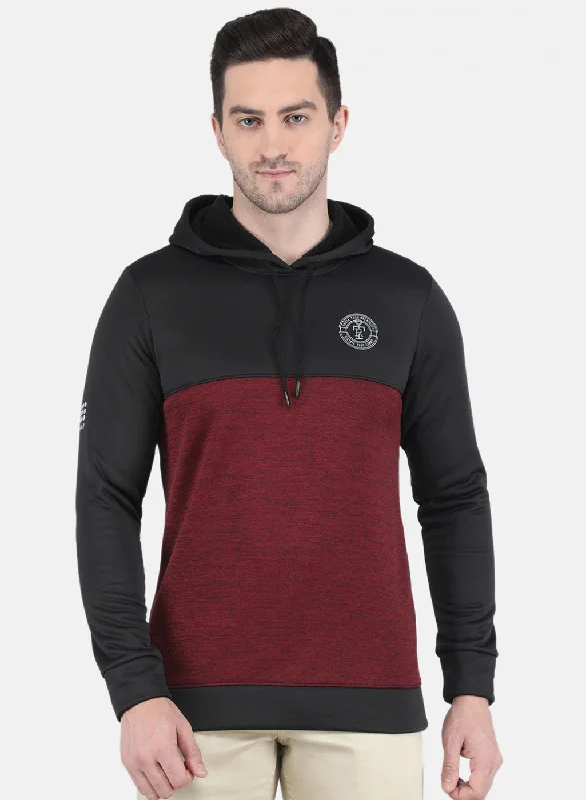 Street Fashion Men Black Solid Sweatshirt