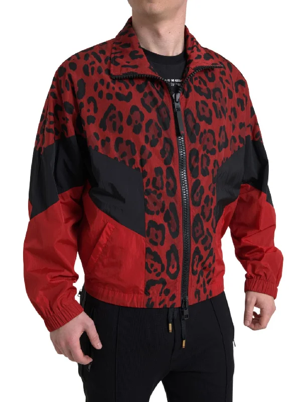 Outdoor Essentials Dolce & Gabbana  Leopard Zip Sweater Men's Jacket