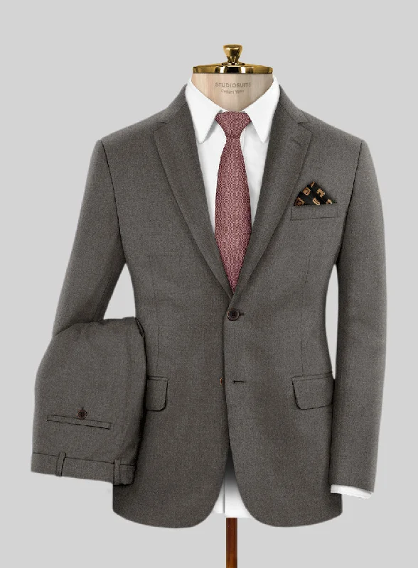 All-Weather Wear Lanificio Zegna Trofeo Couture Brown Wool Suit