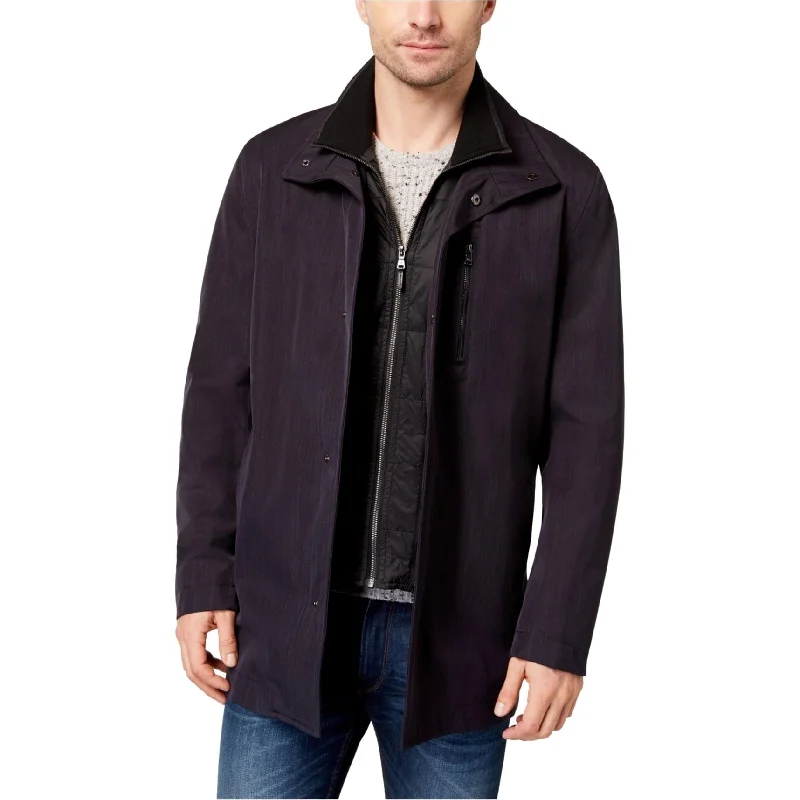 Effortless Comfort Michael Kors Mens Slim Raincoat, Blue, 42 Regular