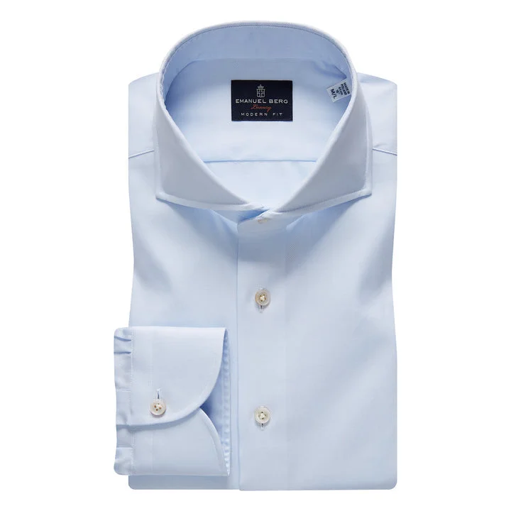 Soft Knitwear Premium Luxury Dress Shirt MF715224HV Light Pastel Blue