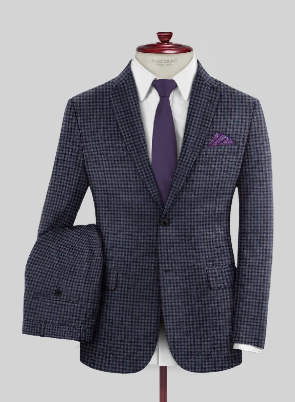 Cozy Basics Reda Baez Blue Checks Wool Suit