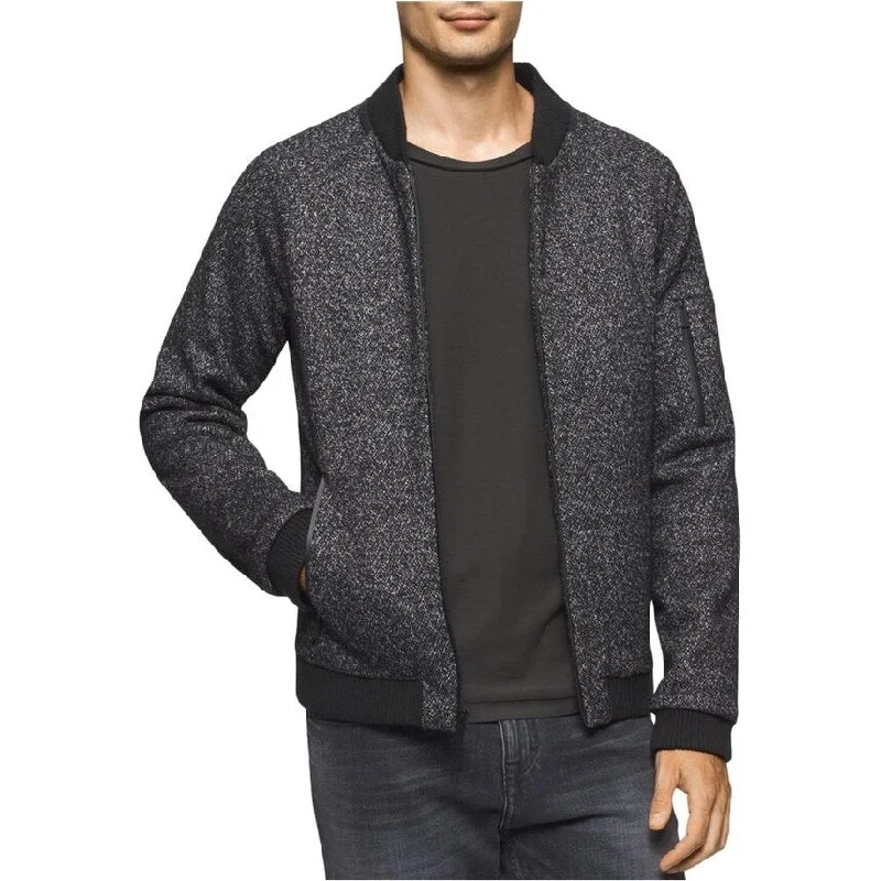 Casual Sneakers Calvin Klein Mens Multi-tone Bomber Jacket, Black, Large