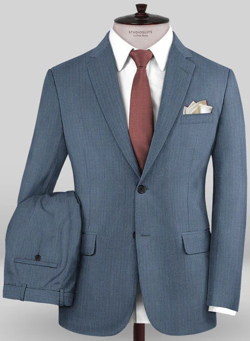 Weekend Wear Caccioppoli Sun Dream Risca Blue Wool Silk Suit