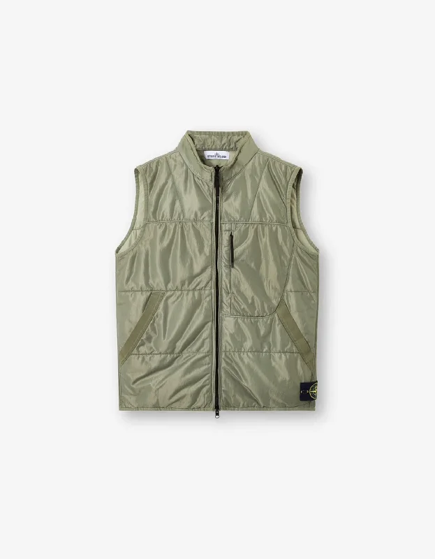 Soft Sweaters Stone Island Green Run-Proof Nylon Mesh-TC Gilet