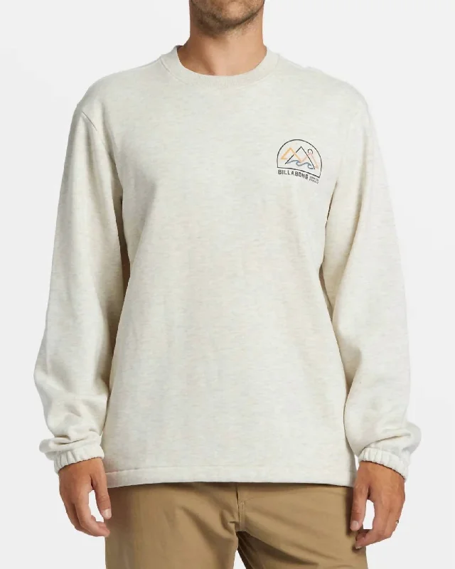 Lightweight T-shirts Compass Fleece Crew In Oatmeal Heather