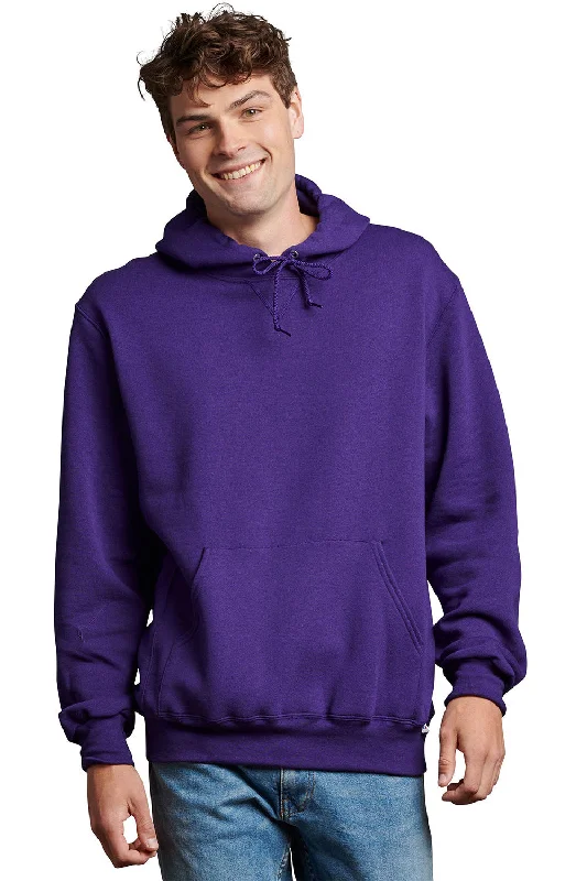 Classic Jackets Russell Athletic Mens Dri-Power Moisture Wicking Hooded Sweatshirt Hoodie w/ Pouch Pocket - Purple Classic Jackets Russell Athletic Mens Dri-Power Moisture Wicking Hooded Sweatshirt Hoodie w/ Pouch Pocket - Purple