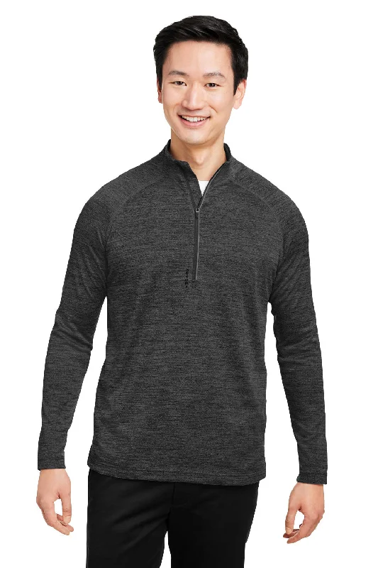 Street Fashion Spyder Mens Mission 1/4 Zip Sweatshirt w/ Pockets - Black
