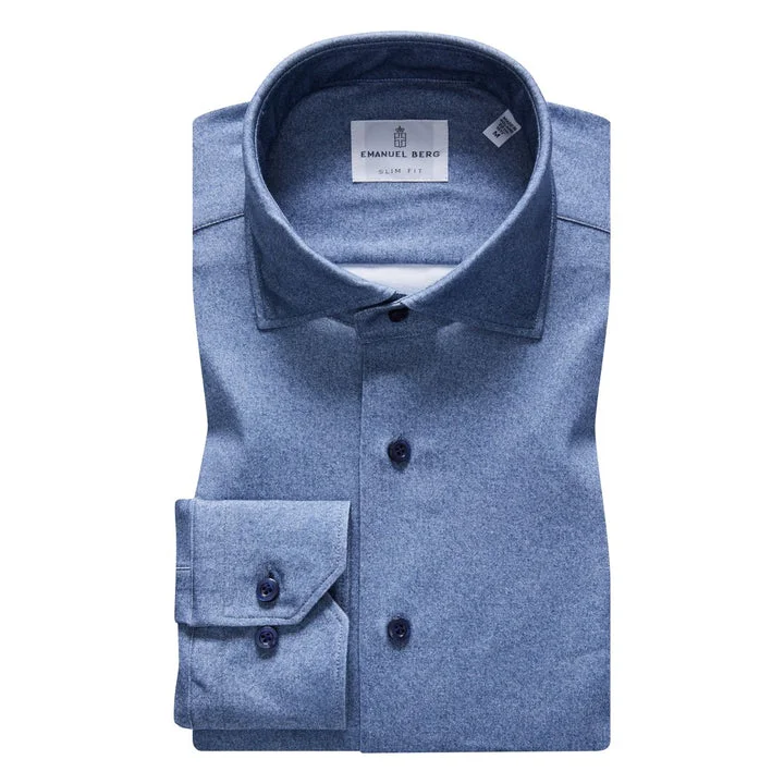 Soft Sweaters Modern 4Flex Stretch Knit Shirt SF18239 Dark Blue