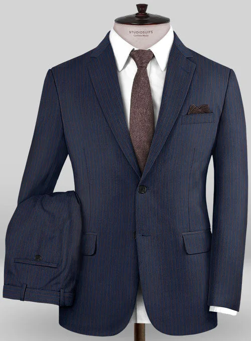 Urban Style Caccioppoli Sun Dream Aciaga Blue Wool Silk Suit