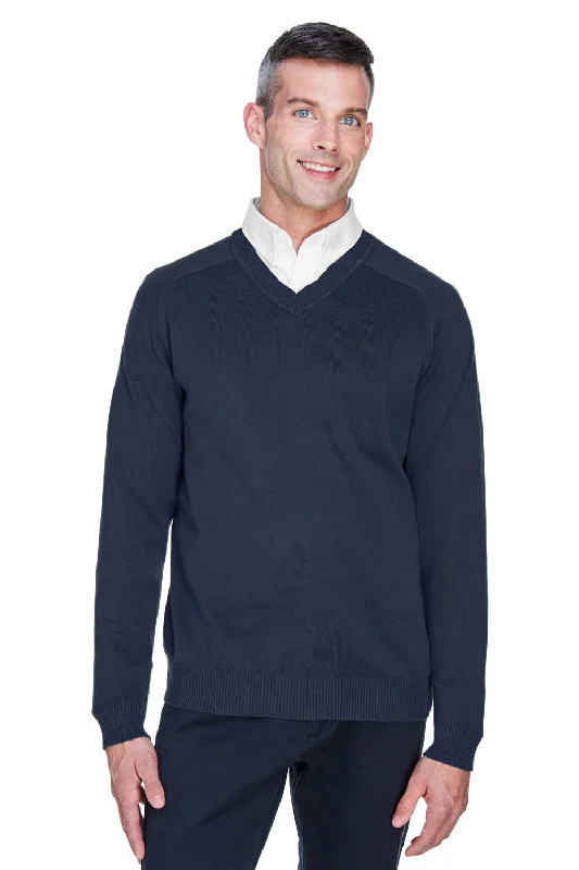 Classic Pieces Devon & Jones Mens Wrinkle Resistant V-Neck Sweater - Navy Blue - Closeout Classic Pieces Devon & Jones Mens Wrinkle Resistant V-Neck Sweater - Navy Blue - Closeout
