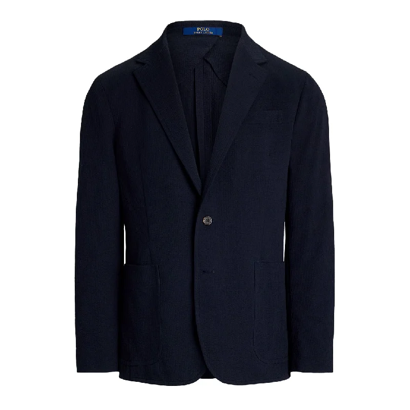 Everyday Denim Polo Ralph Lauren Polo Soft Modern Knit Seersucker Jacket Navy
