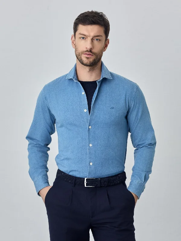 Modern Casuals Slim fit denim shirt