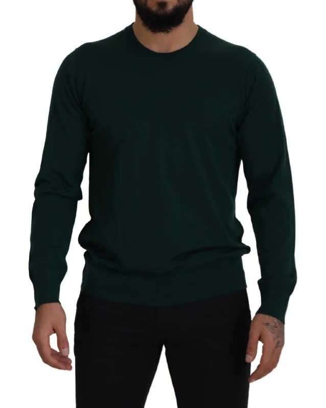 All-Season Outfits Dolce & Gabbana Elegant  Crewneck Cashmere Men's Sweater