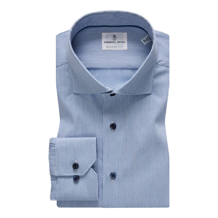 Casual Sneakers Modern Performance Stretch Dress Shirt MF717301BY Medium Blue