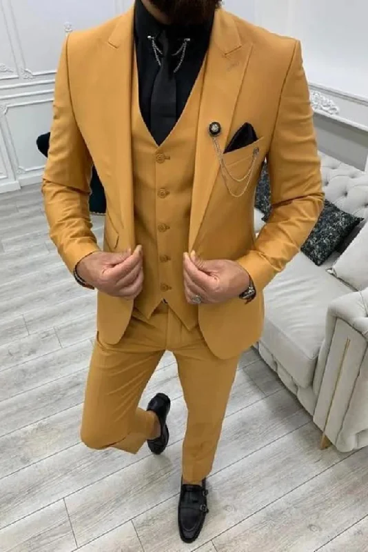 Simple Apparel Men yellow 3 Piece suits Wedding Suit Grooms Wear Suit One Button Suit Party Wear Suit For Men Dinner suit event wear 3 piece business suit Simple Apparel Men yellow 3 Piece suits Wedding Suit Grooms Wear Suit One Button Suit Party Wear Suit For Men Dinner suit event wear 3 piece business suit