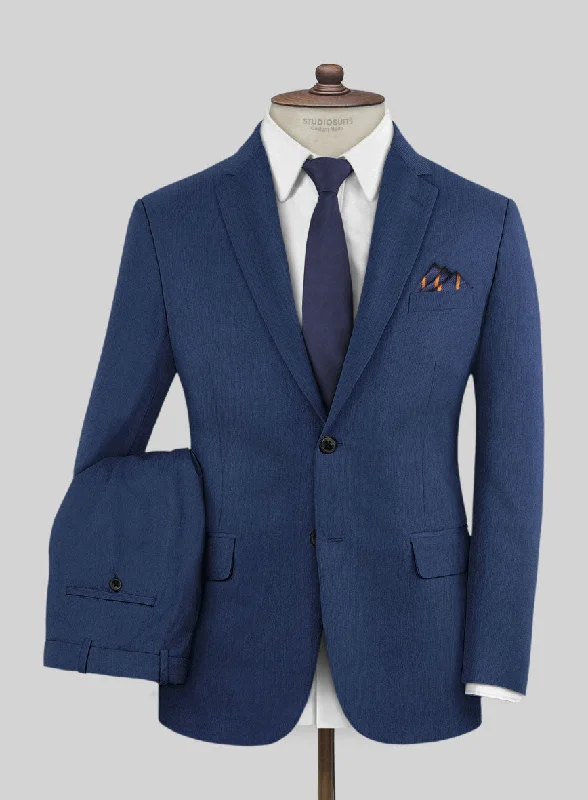 Relaxed Wearables Lanificio Zegna Trofeo Cobalt Blue Wool Suit