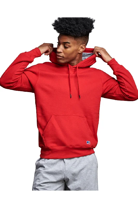Soft Jackets Russell Athletic Mens Classic Hooded Sweatshirt Hoodie w/ Pouch Pocket - True Red - Closeout Soft Jackets Russell Athletic Mens Classic Hooded Sweatshirt Hoodie w/ Pouch Pocket - True Red - Closeout