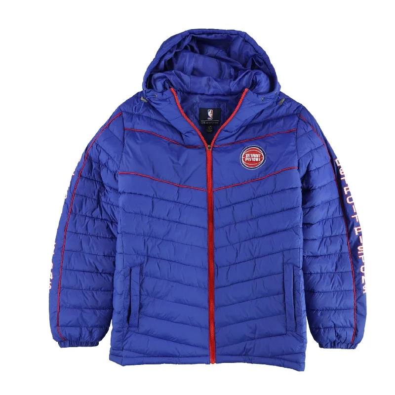 Urban Wear G-III Sports Mens Detroit Pistons Puffer Jacket, Blue, Large