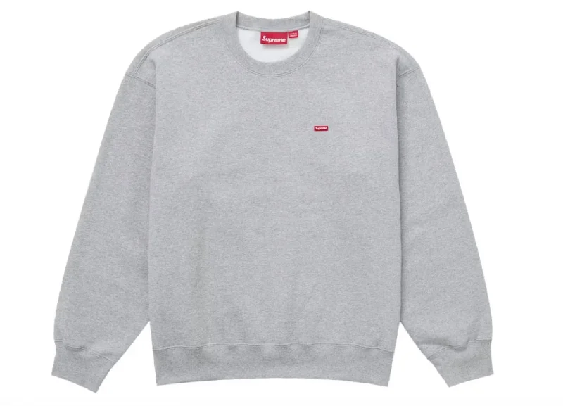 Casual Essentials Small Box Logo Crew Neck Sweatshirt In Ash Grey