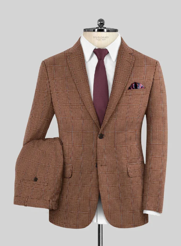 Casual Sneakers Reda Pacivi Brown Checks Wool Suit