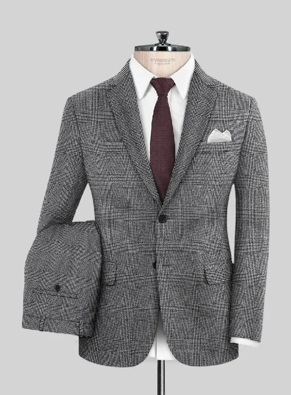 Simple Outfits Caccioppoli Alage Glen Gray Wool Suit