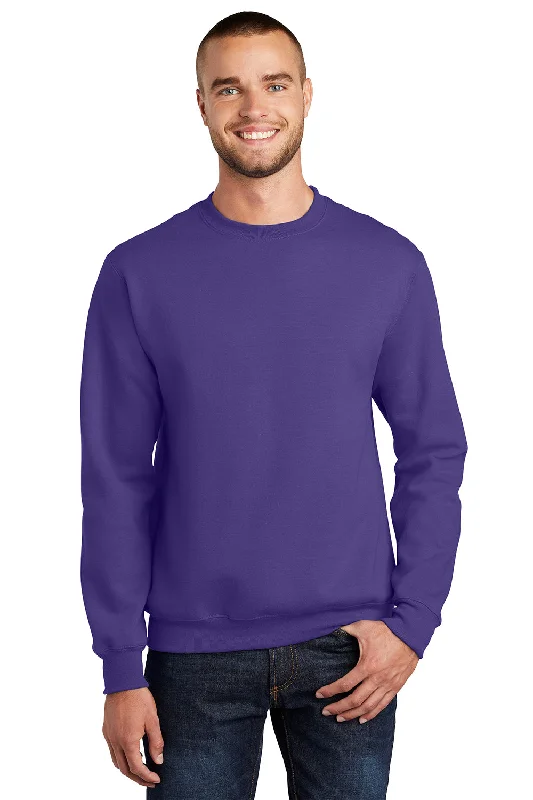 Timeless Apparel Port & Company Mens Essential Pill Resistant Fleece Crewneck Sweatshirt - Purple Timeless Apparel Port & Company Mens Essential Pill Resistant Fleece Crewneck Sweatshirt - Purple
