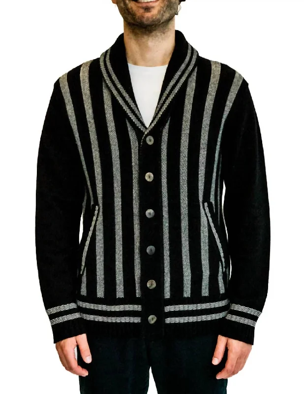 Relaxed Denim Billy The Kid 2 Cardigan In Black
