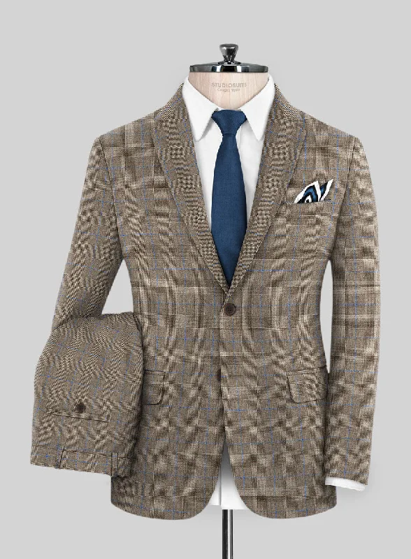 Soft Knitwear Caccioppoli Erlo Brown Wool Suit