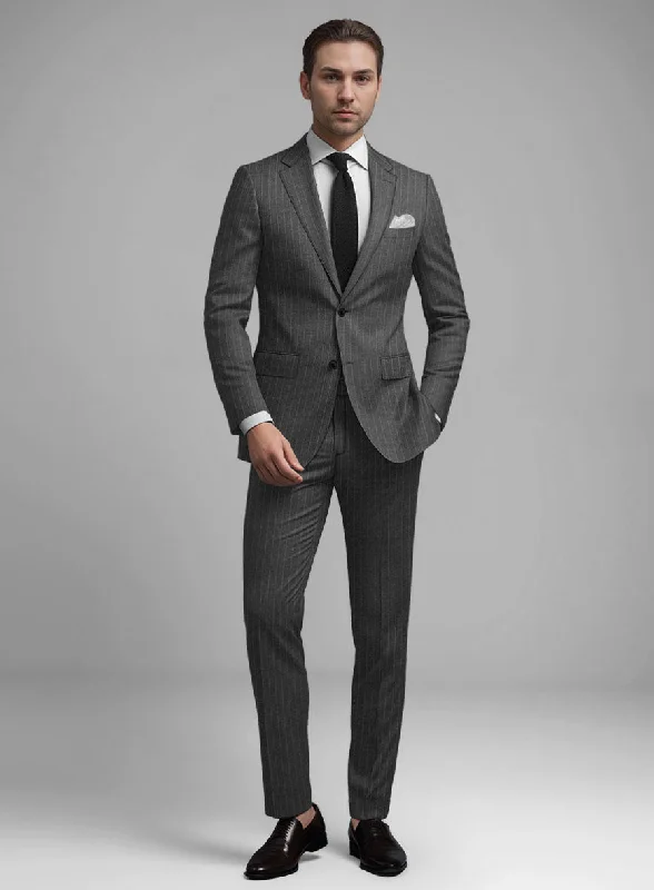 Smart Jackets Guabello Gray Pinstripe Suit