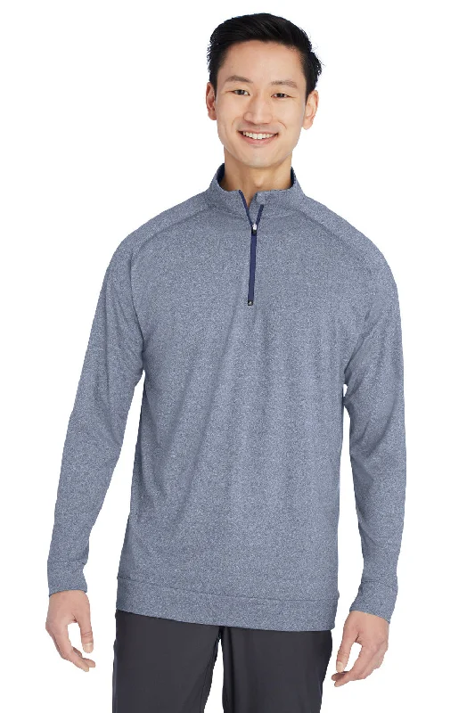 Casual Sneakers Swannies Golf Mens Graham 1/4 Zip Sweatshirt - Heather Navy Blue