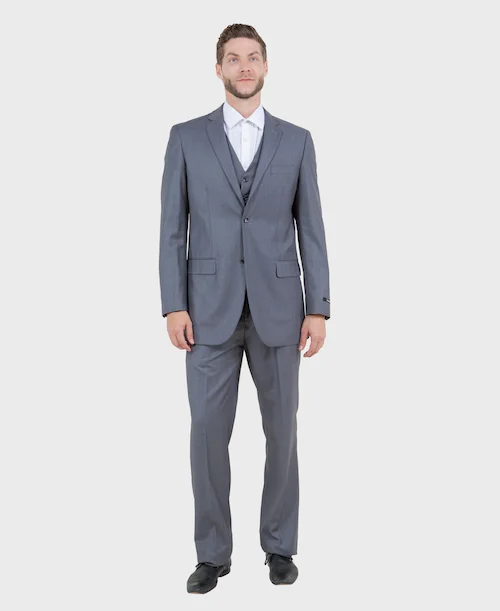Lightweight Apparel Grey Modern Fit 3-Piece Suit